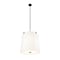 Z-Lite Weston Pendant, 6-Light, 24 In.W x 24 In.H, Matte Black/White Linen 3501P24-MB - alternate 5